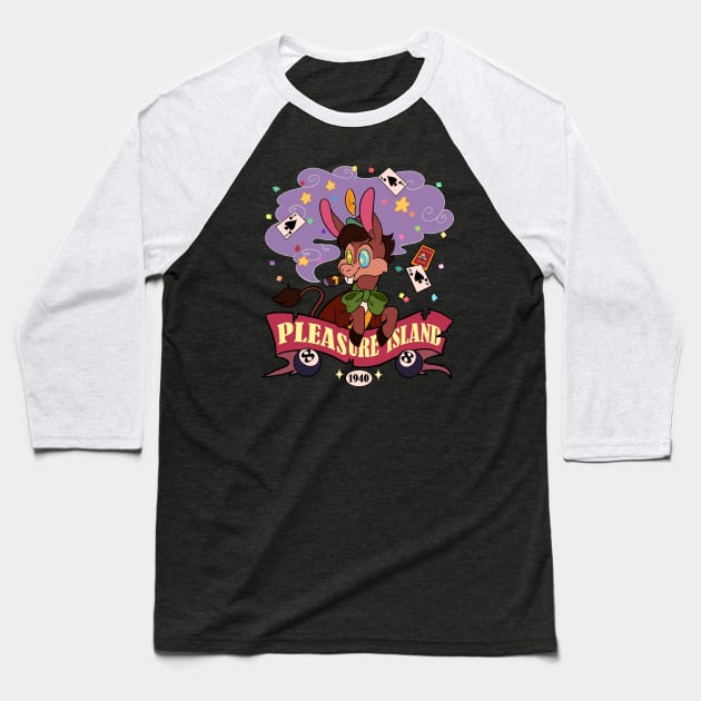 Pleasure Island Baseball T-Shirt by princessmisery